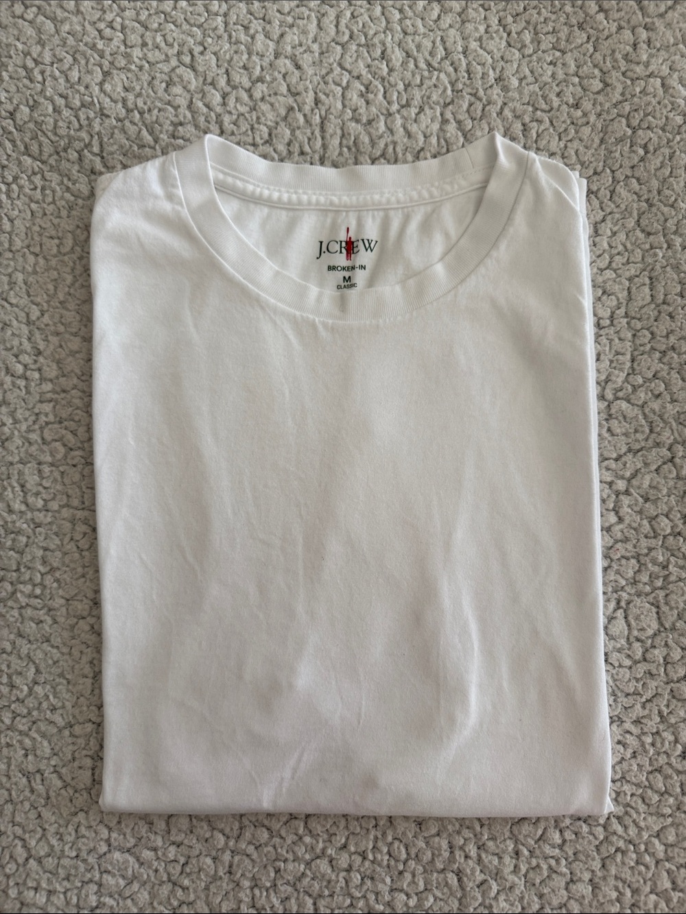J. Crew Men’s Classic White Crewneck Short Sleeve Tee